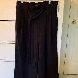 Zara | Black Tie Wide Leg Pants